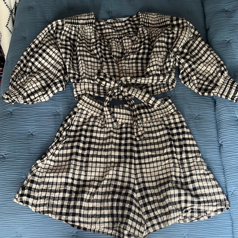 Zara Gingham crop top